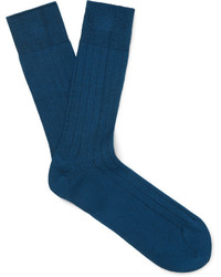 dunkelblaue Socken von John Smedley