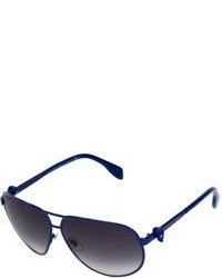 dunkelblaue Sonnenbrille von Alexander McQueen