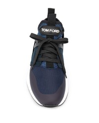 dunkelblaue Sportschuhe von Tom Ford