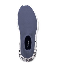 dunkelblaue Sportschuhe von Balenciaga