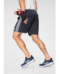 dunkelblaue Sportshorts von adidas