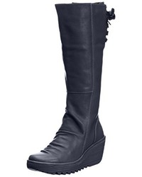 dunkelblaue Stiefel von Fly London