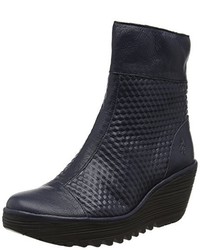 dunkelblaue Stiefel von Fly London