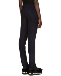 dunkelblaue Strick Hose von Sacai