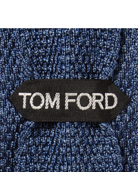 dunkelblaue Strick Krawatte von Tom Ford