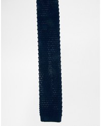 dunkelblaue Strick Krawatte von Asos