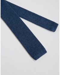 dunkelblaue Strick Krawatte von Asos