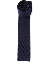 dunkelblaue Strick Krawatte von Brioni