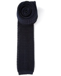 dunkelblaue Strick Krawatte von Canali