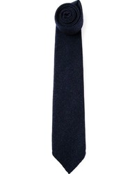 dunkelblaue Strick Krawatte von Drakes