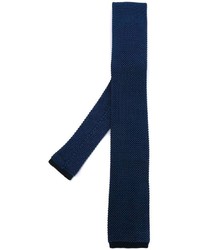 dunkelblaue Strick Krawatte von Eleventy