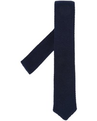 dunkelblaue Strick Krawatte von Eleventy