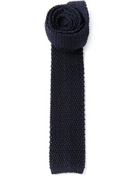 dunkelblaue Strick Krawatte von Ermenegildo Zegna