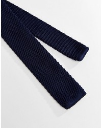 dunkelblaue Strick Krawatte von Selected