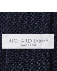dunkelblaue Strick Krawatte von Richard James
