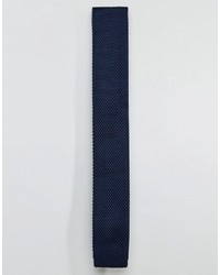 dunkelblaue Strick Krawatte