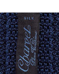 dunkelblaue Strick Krawatte von Charvet