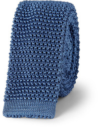 dunkelblaue Strick Krawatte von Charvet