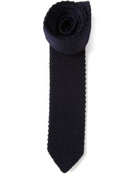 dunkelblaue Strick Krawatte von Z Zegna
