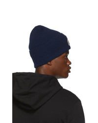 dunkelblaue Strick Mütze von Moncler