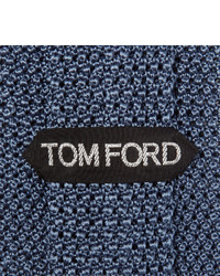 dunkelblaue Strick Seidekrawatte von Tom Ford