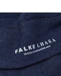 dunkelblaue Strick Socken von Falke