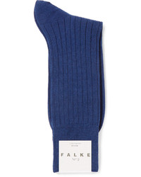 dunkelblaue Strick Socken von Falke