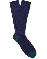 dunkelblaue Strick Socken von Paul Smith