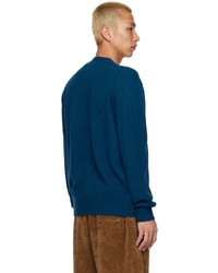 dunkelblaue Strick Strickjacke von Acne Studios