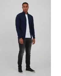 dunkelblaue Strick Strickjacke von INDICODE