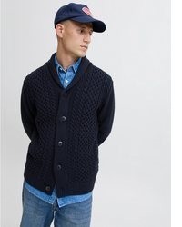 dunkelblaue Strick Strickjacke von Jack & Jones