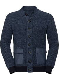 dunkelblaue Strick Strickjacke von MARCO DONATI