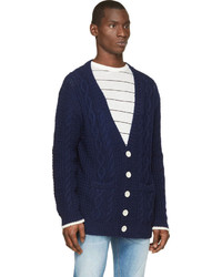 dunkelblaue Strick Strickjacke von Band Of Outsiders