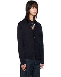 dunkelblaue Strick Strickjacke von Paul Smith