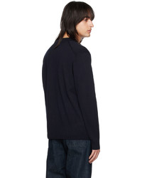 dunkelblaue Strick Strickjacke von Paul Smith