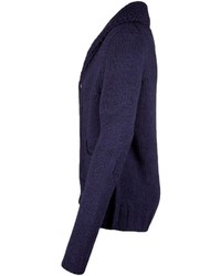 dunkelblaue Strickjacke mit einem Schalkragen von Better Rich