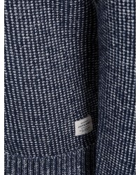 dunkelblaue Strickjacke mit einem Schalkragen von Jack & Jones
