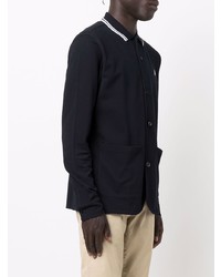 dunkelblaue Strickjacke mit einem Schalkragen von Fred Perry