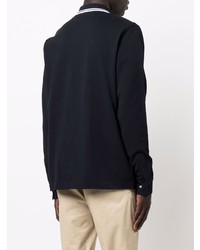 dunkelblaue Strickjacke mit einem Schalkragen von Fred Perry