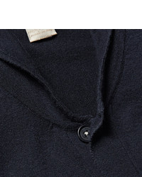 dunkelblaue Strickjacke mit einem Schalkragen von Massimo Alba