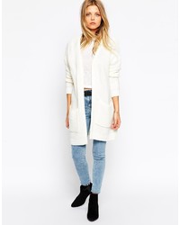 dunkelblaue Strickjacke mit einer offenen Front von Asos