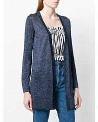 dunkelblaue Strickjacke mit einer offenen Front von Missoni