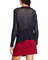 dunkelblaue Strickjacke mit einer offenen Front von Vero Moda