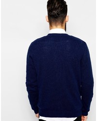 dunkelblaue Strickjacke von Asos