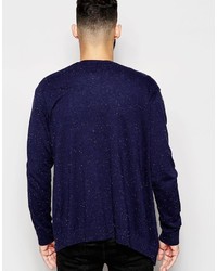 dunkelblaue Strickjacke von Asos