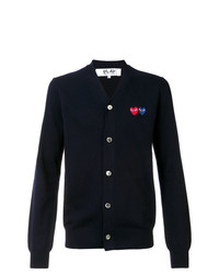 dunkelblaue Strickjacke von Comme Des Garcons Play