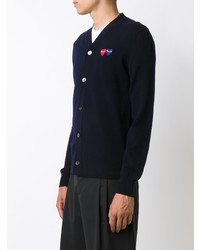 dunkelblaue Strickjacke von Comme Des Garcons Play