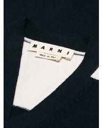 dunkelblaue Strickjacke von Marni