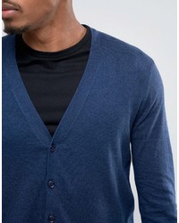 dunkelblaue Strickjacke von Asos