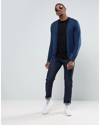 dunkelblaue Strickjacke von Asos